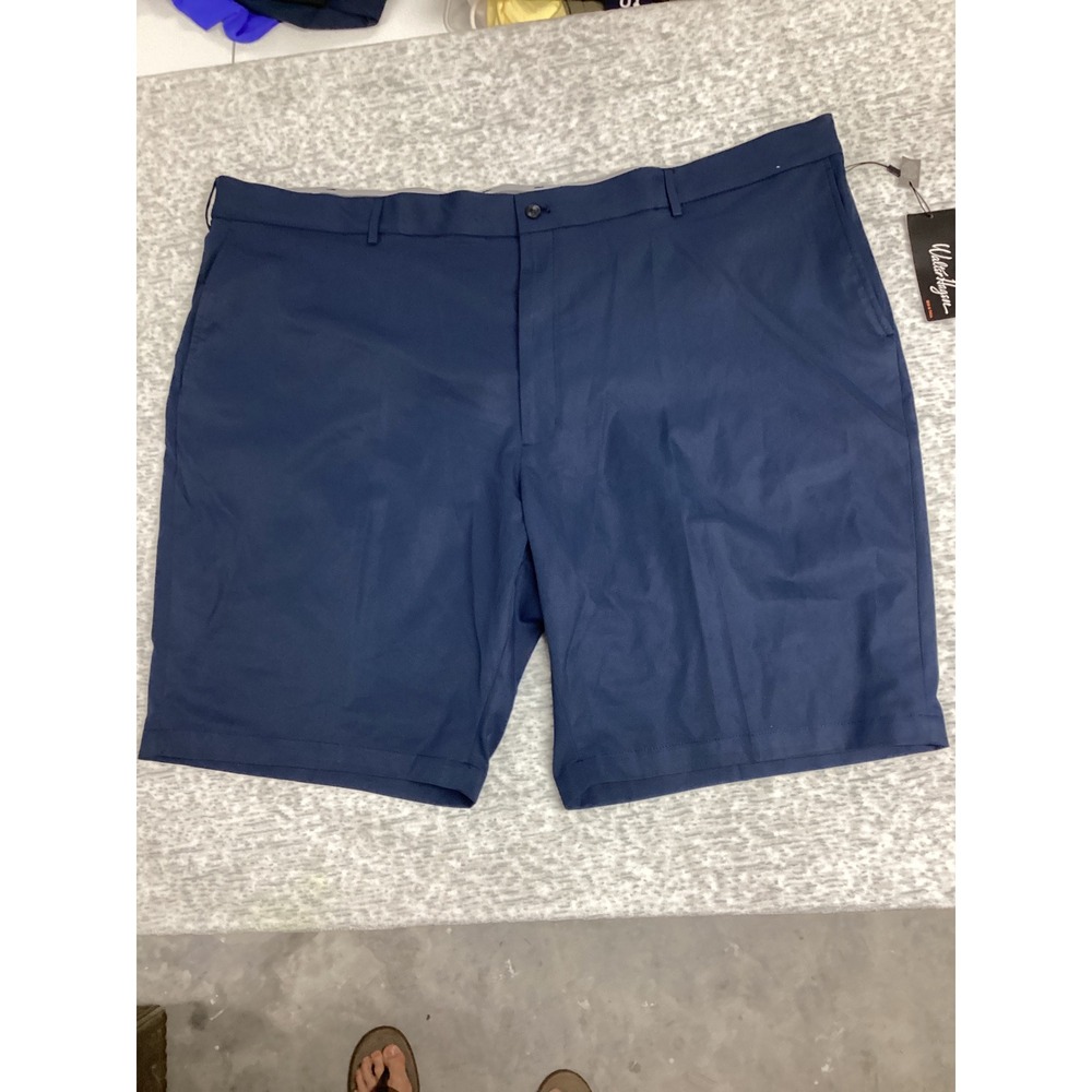 Walter Hagen Perfect 11 Golf Shorts Mens‎ 52 Navy Blue Big & Tall Flat Front NEW